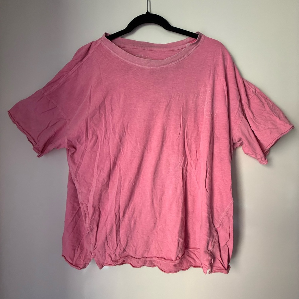 Aerie Soft Pink Crew Neck Tee